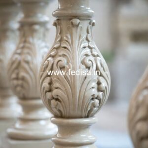 Modern Balcony Stone Railings Flat Aluminum Balusters