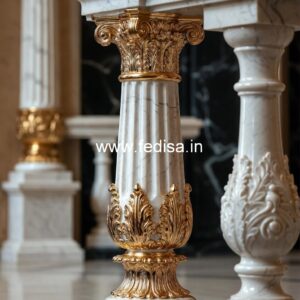 Modern Exterior Marble Balusters Square Wrought Iron Balusters