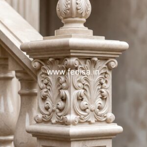 Must-see Marble Staircase Designs Pre Drilled Deck Rail For Metal Balusters