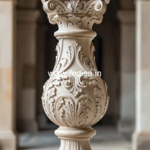 5. Elegant Natural Stone Balusters For Homes Balustrade Wooden Handrail