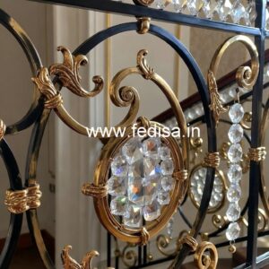 Premium Brass Crystal Railing Designs for Villas CR-0004