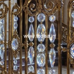 Handmade Brass Crystal Railing Designs CR-0011