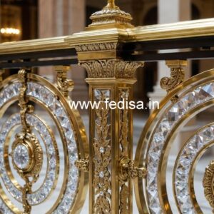 Premium Interior Brass Crystal Railings CR-0018