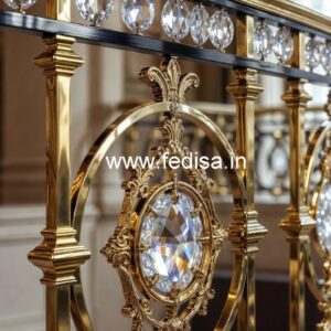 Artistic Brass Crystal Staircase Railings CR-0019