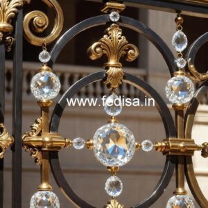 Trending Brass Crystal Railing Designs 2026 CR-0022