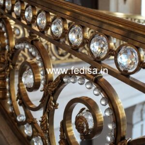 Royal Look Brass Crystal Railing Designs CR-0023