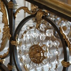 Beautiful Brass Crystal Stair Railings CR-0024