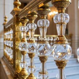 Brass Crystal Railings for Modern Villas CR-0033