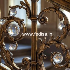 Premium Brass Crystal Railings for Hotels CR-0040
