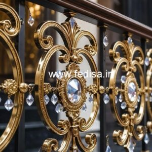 Fancy Brass Crystal Railing Designs CR-0041