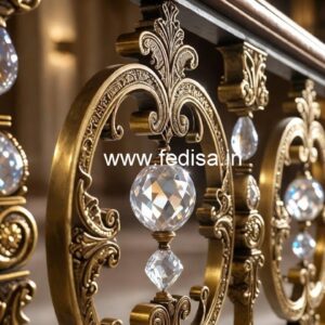 Royal Interior Brass Crystal Railing Ideas CR-0046