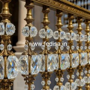 Stylish Staircase Brass Crystal Designs CR-0050