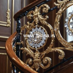 Designer Luxury Brass Crystal Railings CR-0051