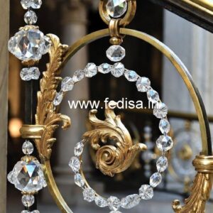 Modern Royal Brass Crystal Railings CR-0057