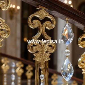 Brass Crystal Staircase with LED Lights CR-0058