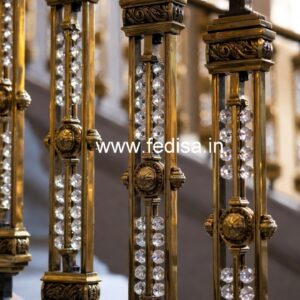 Decorative Crystal Brass Railings CR-0059