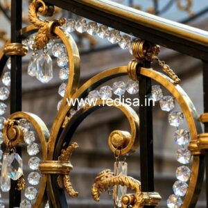 Brass Crystal Railings for Staircases CR-0064