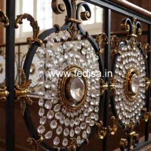Elegant Home Decor Brass Crystal Railings CR-0069
