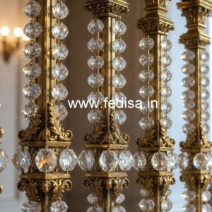 Luxury Handcrafted Brass Crystal Railings CR-0075