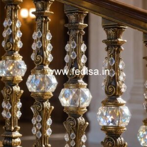 Classic Interior Brass Crystal Railings CR-0077