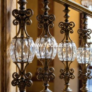 Designer Interior Brass Crystal Railing CR-0082