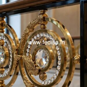 Modern Interior Brass Crystal Railings CR-0086