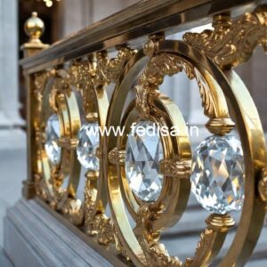 Classic Golden Brass Crystal Railings CR-0088