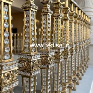 Rich Interior Brass Crystal Railings CR-0089