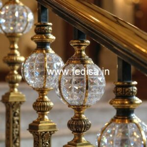 High-End Brass Crystal Stair Railings CR-0092