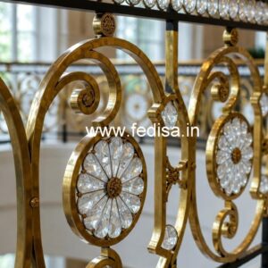 Luxury Brass Crystal Railings for Interiors CR-0097