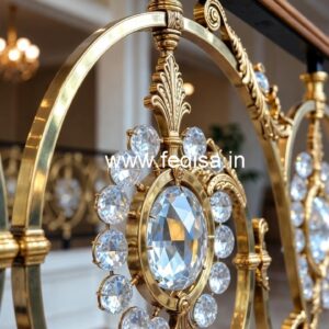 Classic Interior Crystal Brass Railings CR-0099