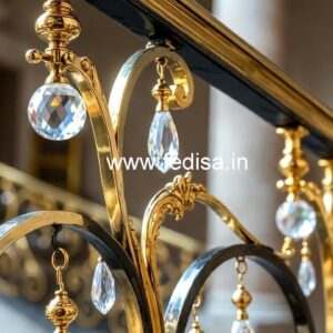 Stylish Brass Crystal Railings for Homes CR-0100