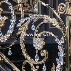 Elegant Brass Crystal Railing with LED Lighting CR-0102