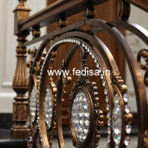 Premium Brass Crystal Railings for Interiors CR-0104