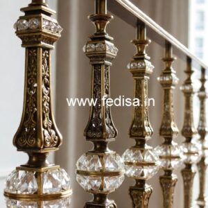 Luxury Brass Crystal Railings for Duplex Homes CR-0106