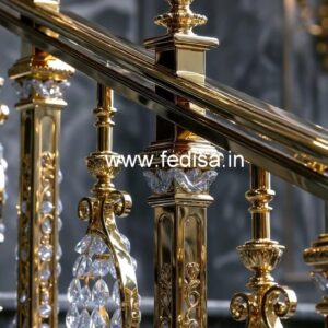 Classic Brass Crystal Railings for Luxury Homes CR-0111