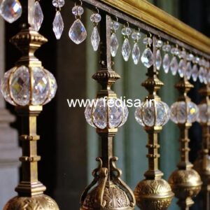 Classic Brass Crystal Staircase Designs CR-0128