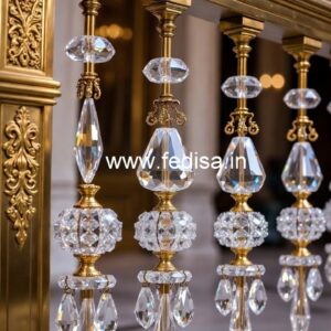 Designer Brass Crystal Railings for Interiors CR-0129
