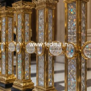 Premium Brass Crystal Railing Concepts CR-0136