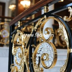 Premium Staircase Brass Crystal Designs CR-0141
