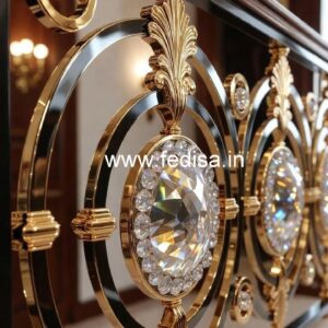 Classic Brass Crystal Railings for Interiors CR-0142