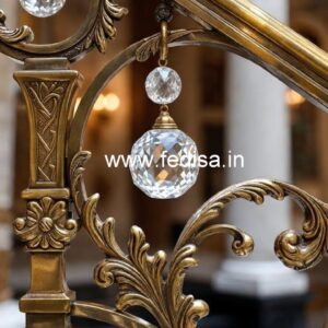 Elegant Brass Crystal Balcony Railings CR-0151