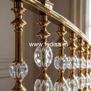 Luxury Brass Crystal Railings for Duplex CR-0158
