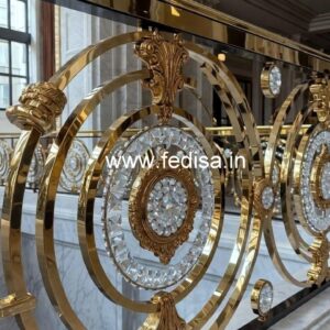 Premium Brass Crystal Railing for Villas CR-0161