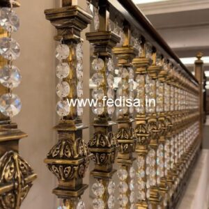 Luxury Crystal Brass Staircase Railings CR-0164