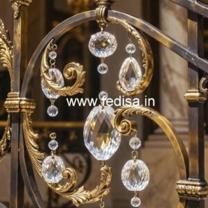 Premium Brass Crystal Railings for Staircases CR-0175