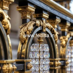 Elegant Brass Crystal Railings for Interiors CR-0176