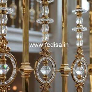 Luxury Brass Crystal Railings for Modern Villas CR-0178