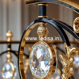 Designer Brass Crystal Railings for Stair Design CR-0179