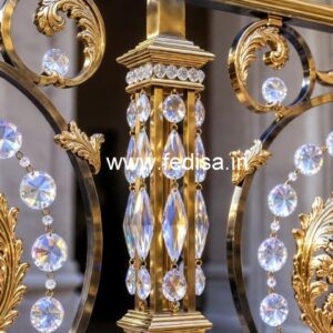 Luxury Brass Crystal Railings for Modern Interiors CR-0183